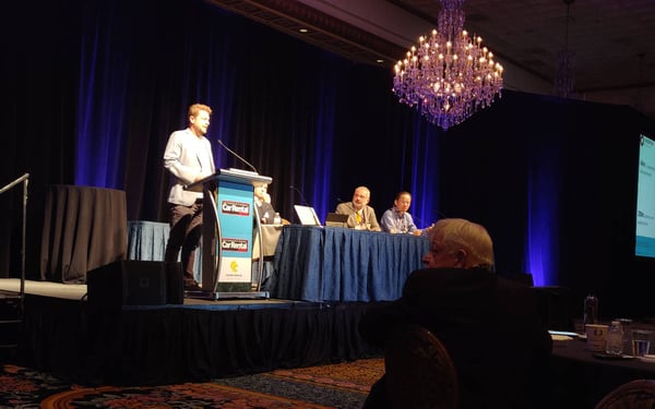 MarginFuel CEO Andrew Pascoe as a keynote presenter at the International Car Rental Show 2019. 